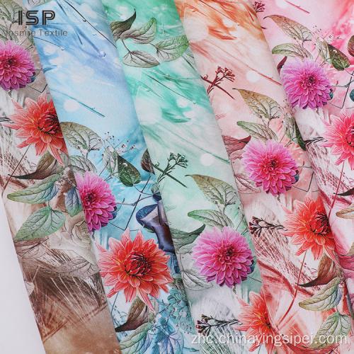 poplin 100％粘性人造丝数字印刷面料